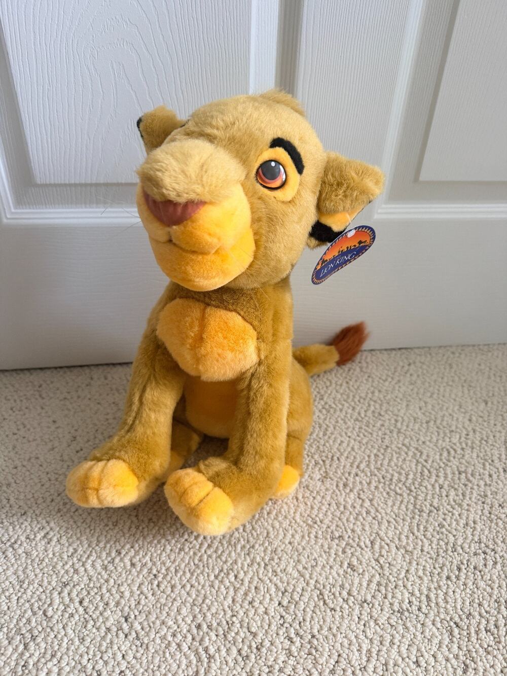 Vintage Walt Disney World Young Simba Plush 14" Lion King Cub 90s Stuffed w/Tag